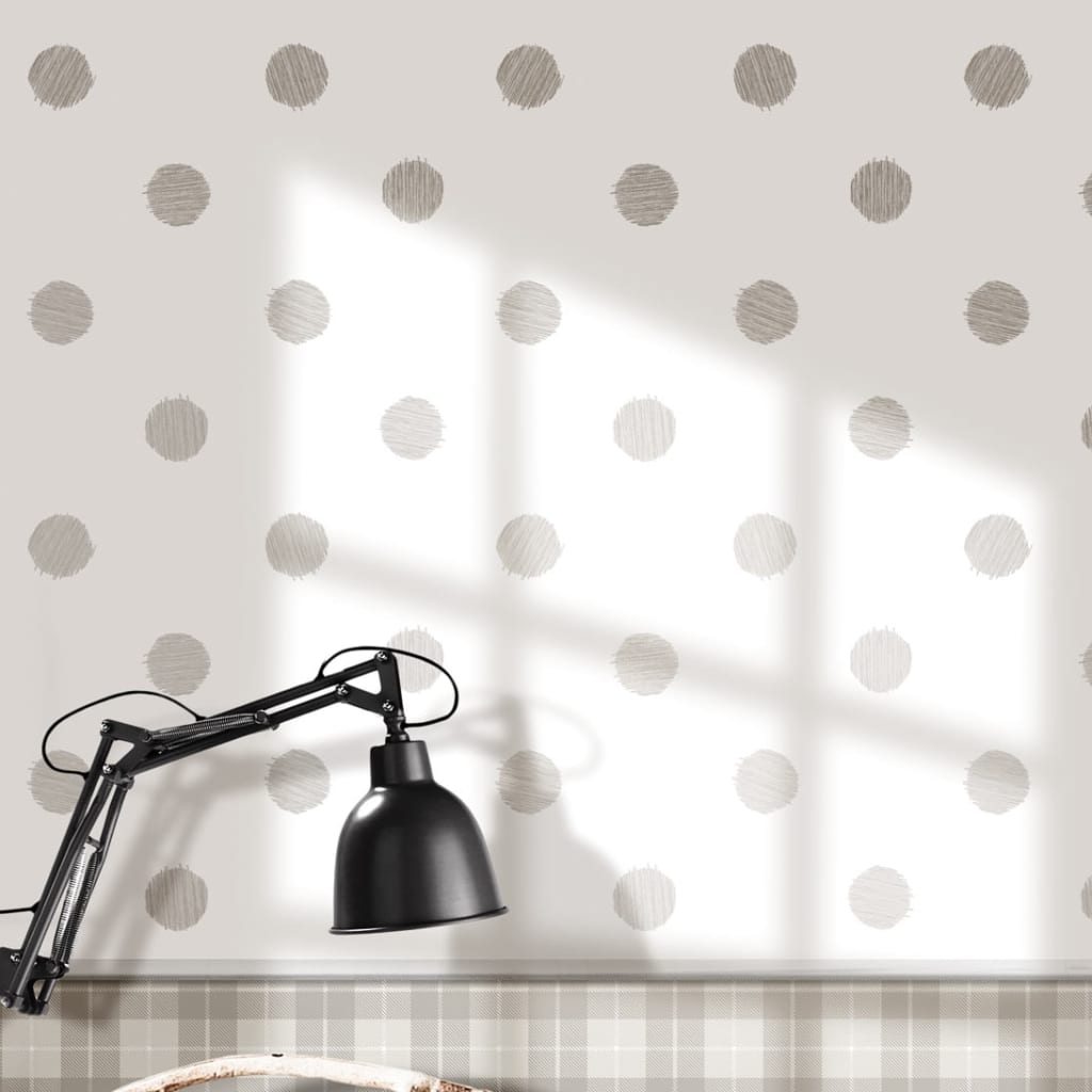 Urban Friends &amp; Coffee wallpaper dots white and gray
