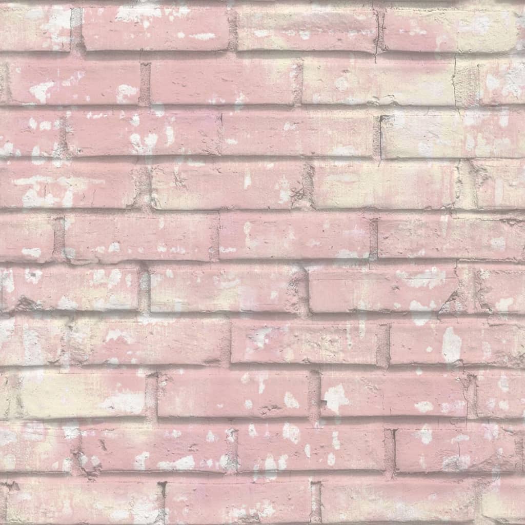 Urban Friends &amp; Coffee wallpaper masonry pink and white