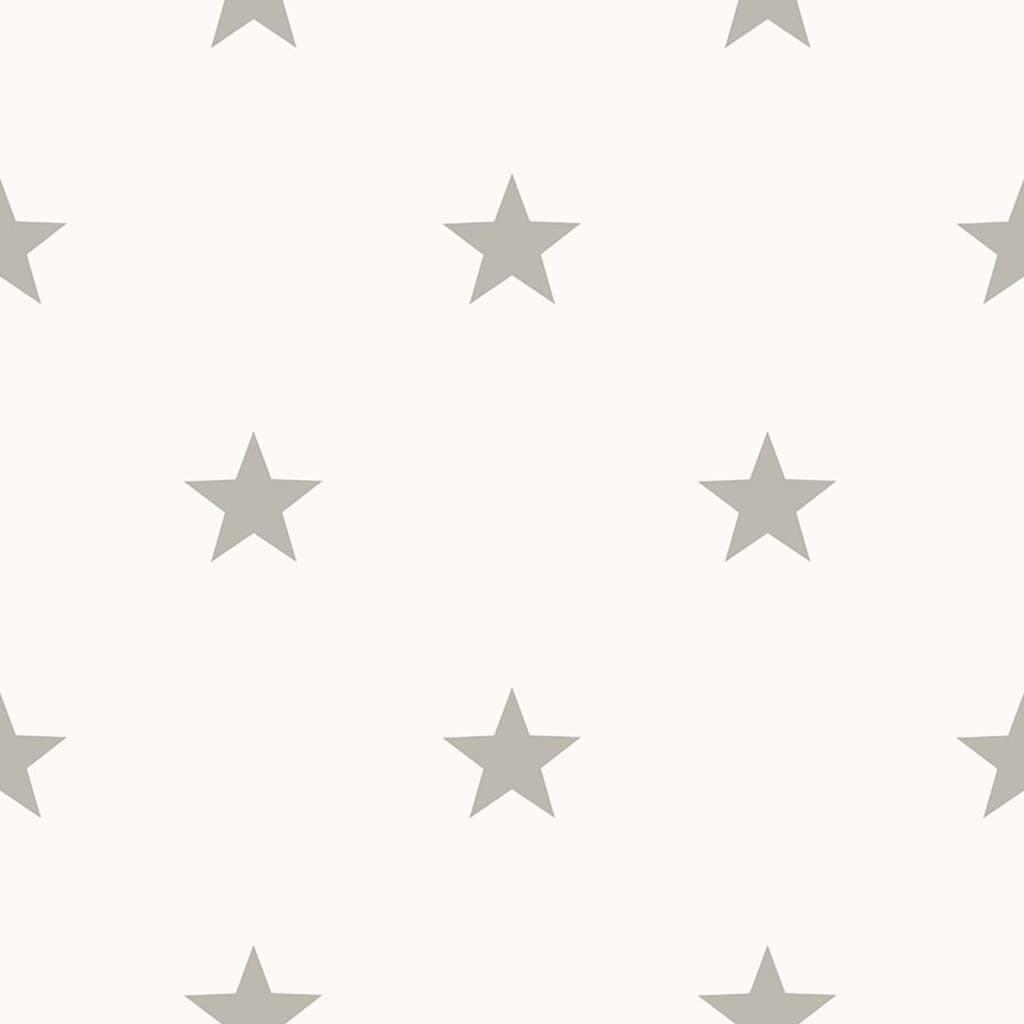 Noordwand wallpaper Friends &amp; Coffee Little Stars light gray and white