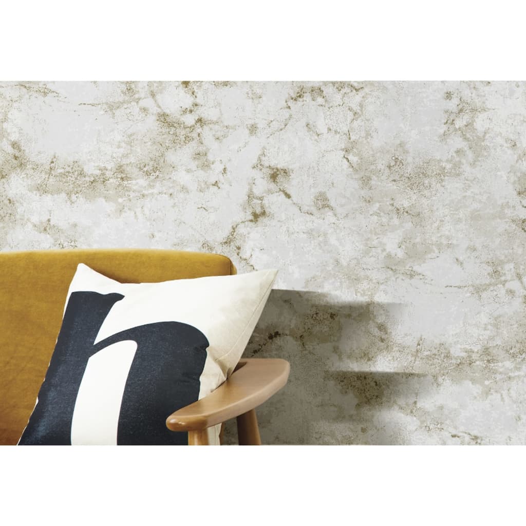 Noordwand wallpaper Friends &amp; Coffee Marble Concrete Gray and Metallic