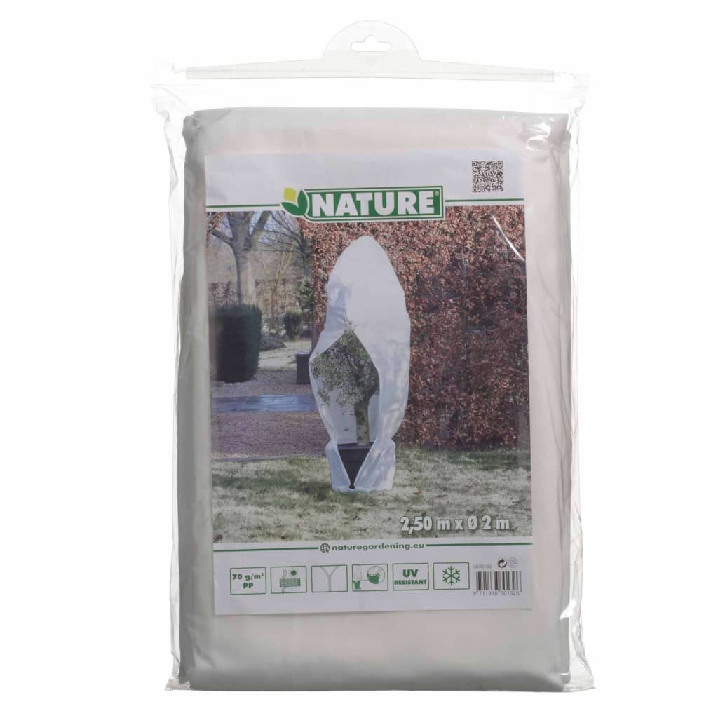 Nature winter fleece with zipper 70 g/m² white 2.5×2×2 m