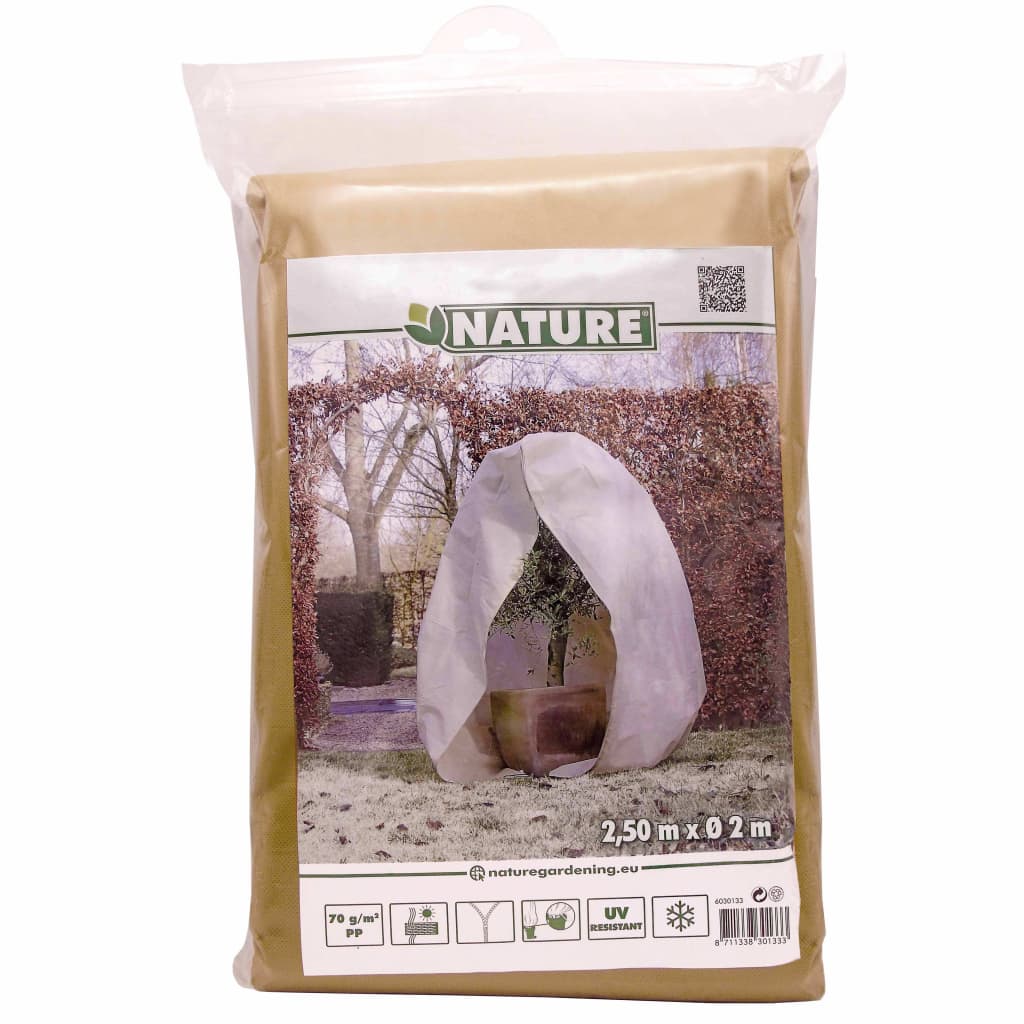 Nature winter fleece with zipper 70 g/m² beige 2×2.5 m