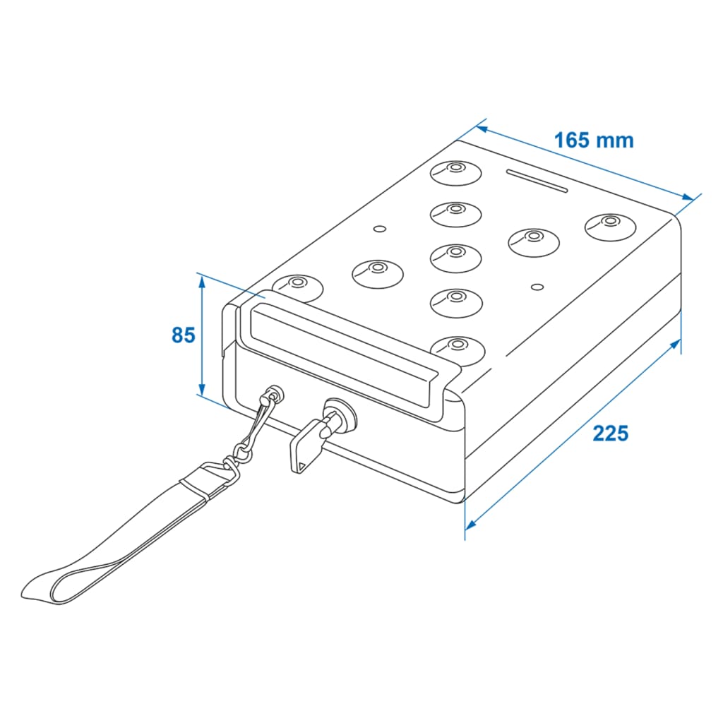 ProPlus steel cassette with holder 225x165x85 mm
