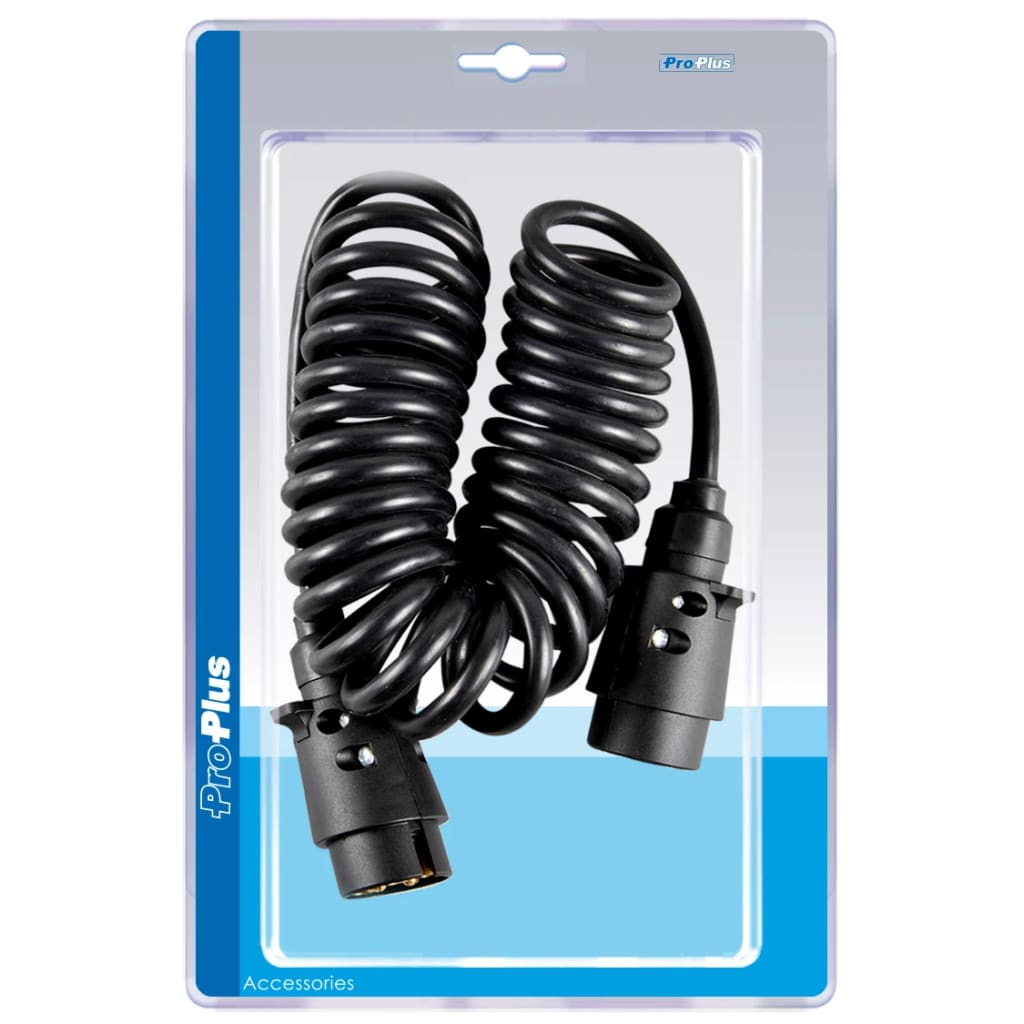 ProPlus spiral cable 3m 2×7-pin plug