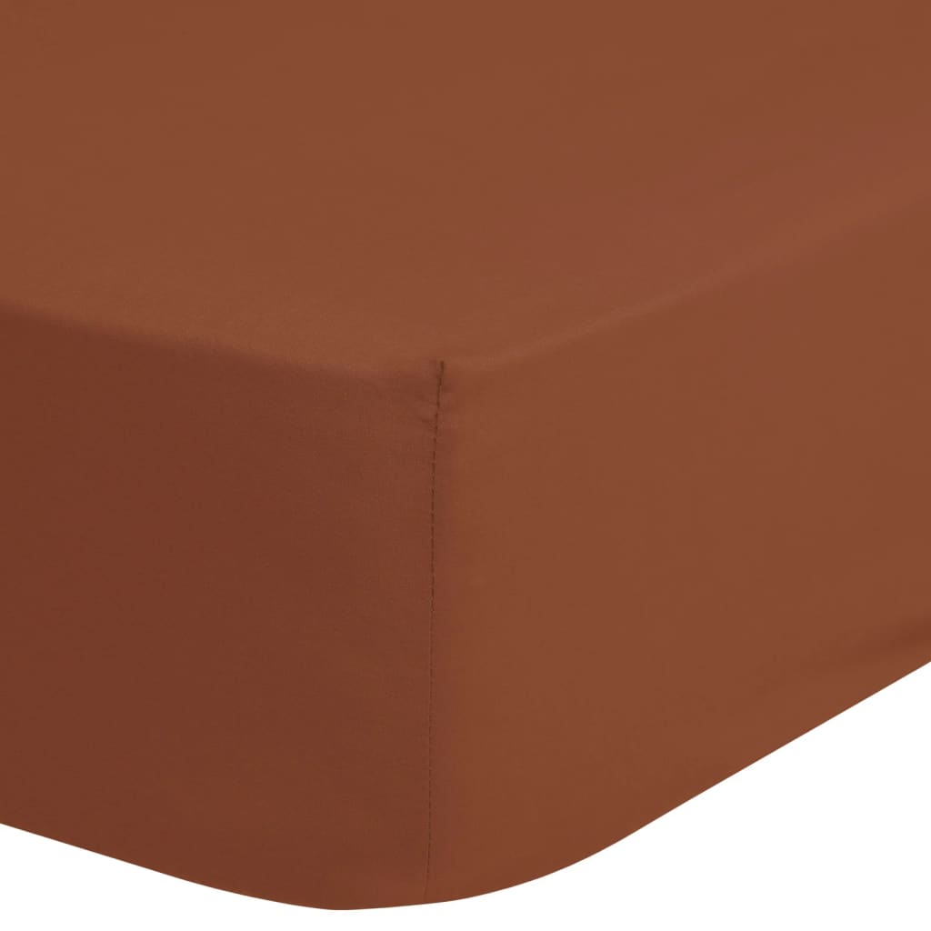 Good Morning fitted sheet 100x200 cm terracotta red