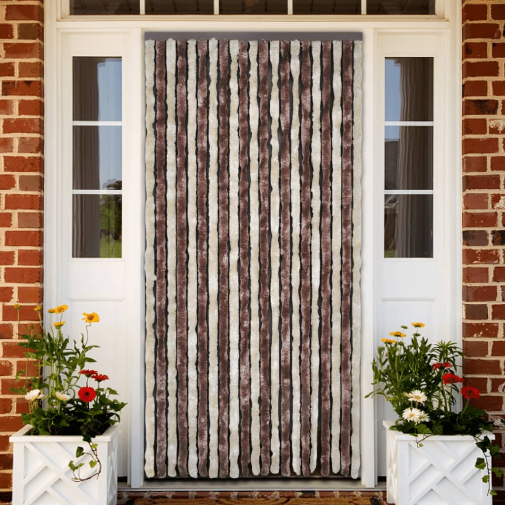 Insect protection curtain beige and light brown 100x220 cm chenille