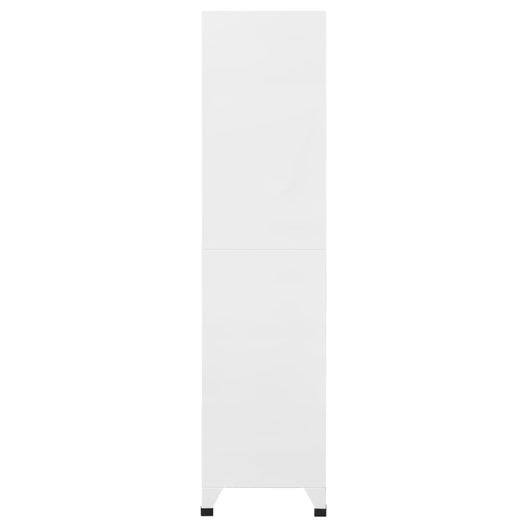 Schließfachschrank mit 6 Fächern Stahl 90x45x180 cm Grau