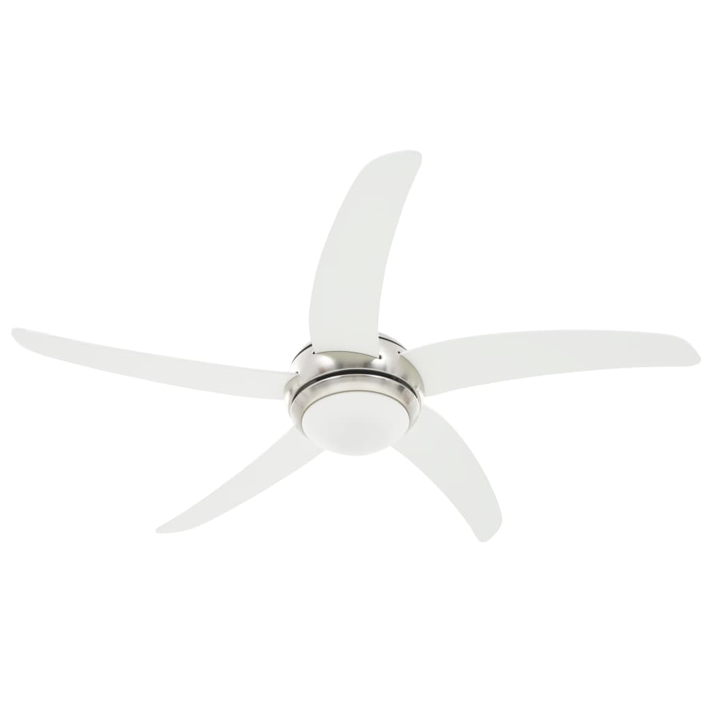 Decorative ceiling fan with light bulb 128 cm white