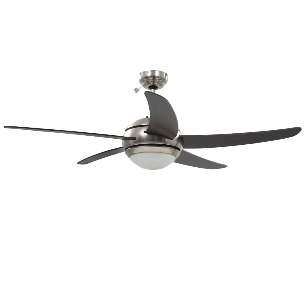 Decorative ceiling fan with light 128 cm brown