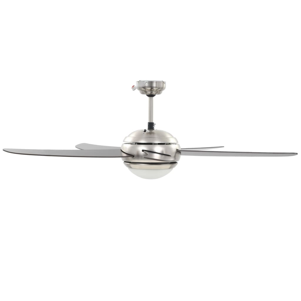 Decorative ceiling fan with light 128 cm brown