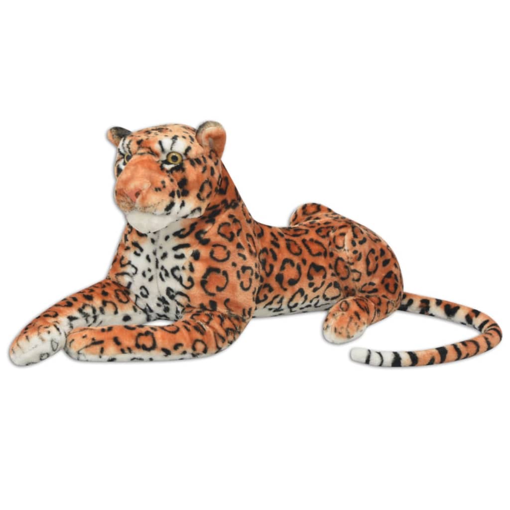 Leopard cuddly toy plush brown XXL