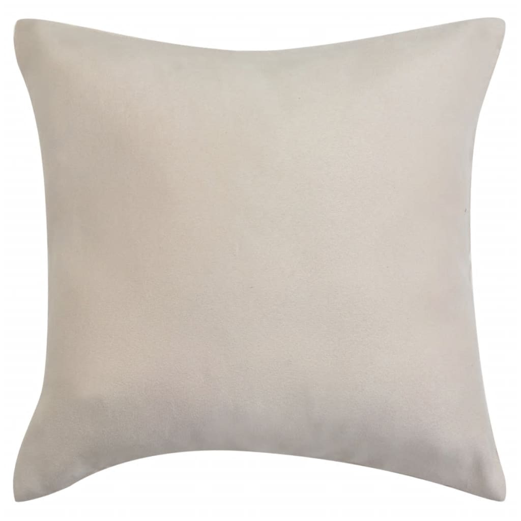 Cushion covers 4 pieces 50x50 cm polyester suede look beige