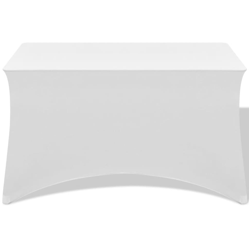 Stretch table cover 2 pieces 120 x 60.5 x 74 cm white
