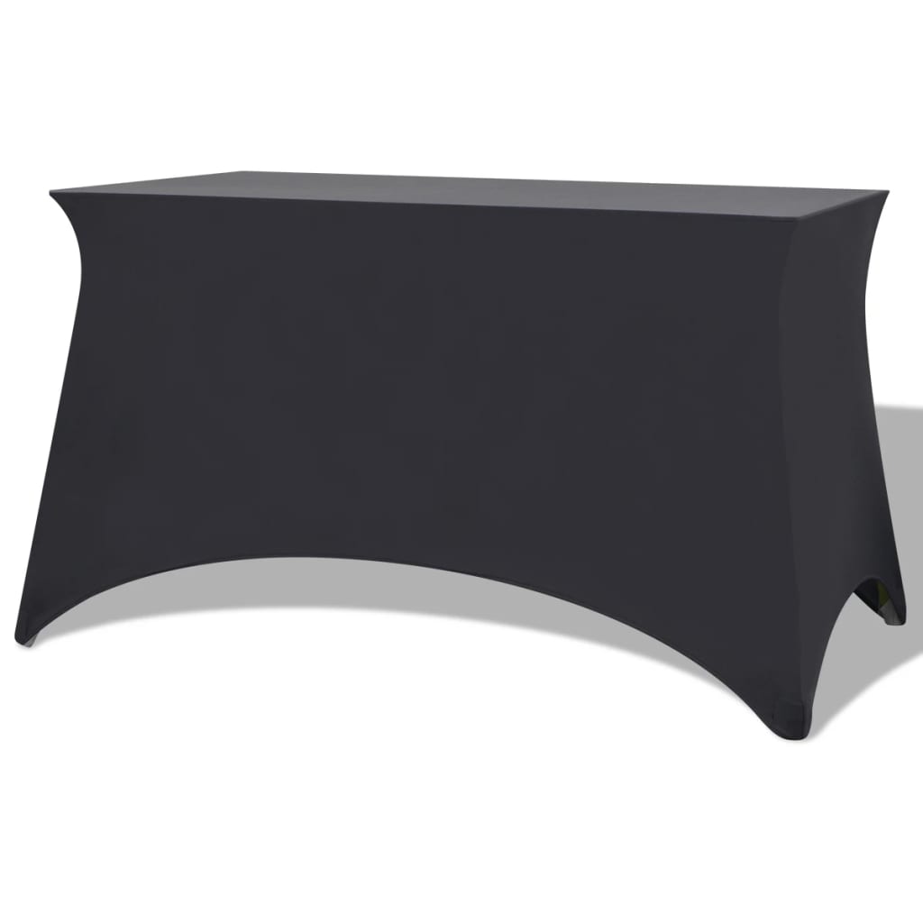 Stretch table cover 2 pieces 183 x 76 x 74 cm anthracite