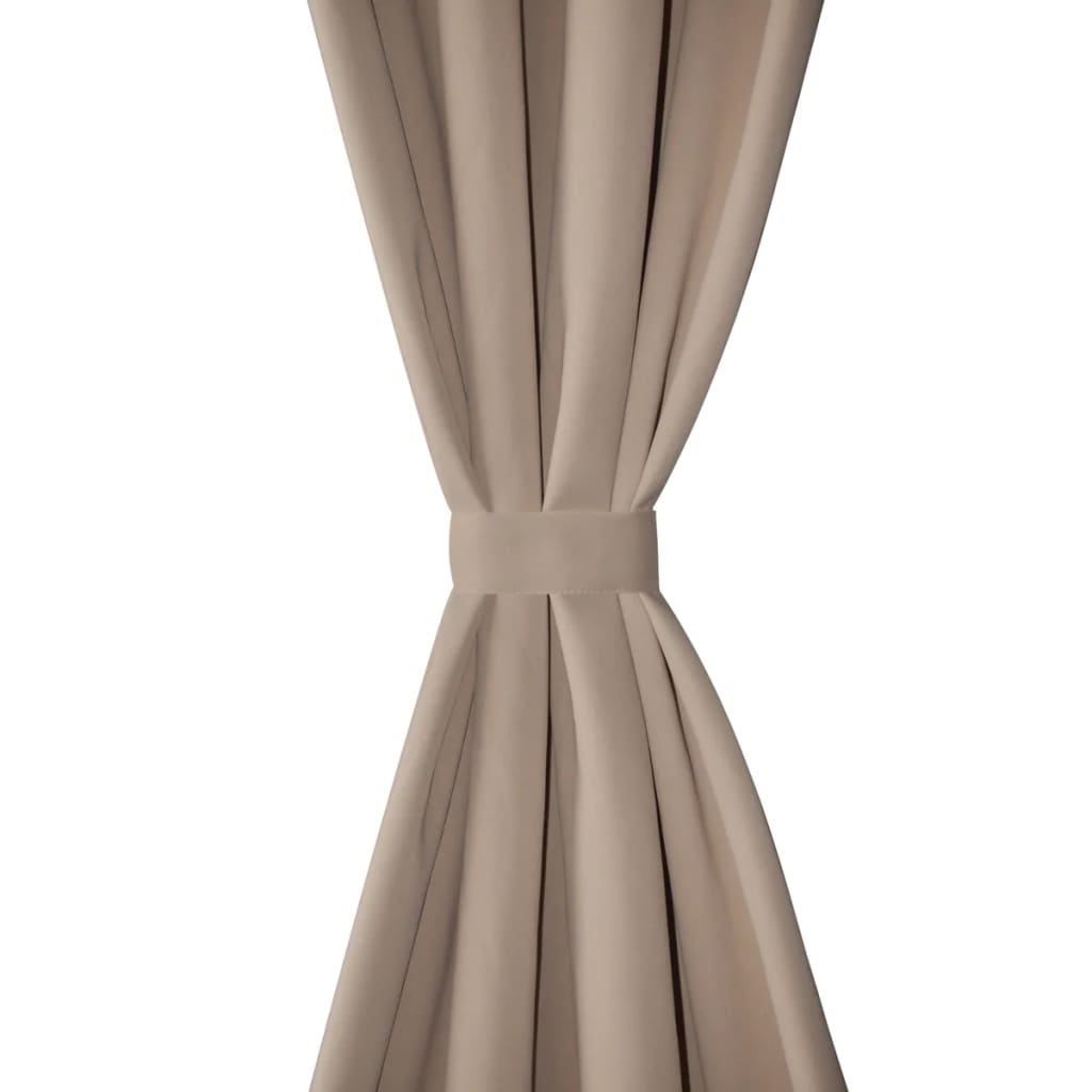 Blackout curtains 2 pieces with metal eyelets 135 x 175 cm cream