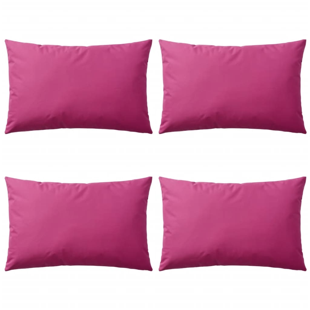 Garden cushions 4 pieces 60 x 40 cm pink