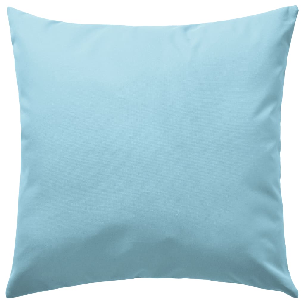 Garden cushions 4 pieces 45 x 45 cm light blue