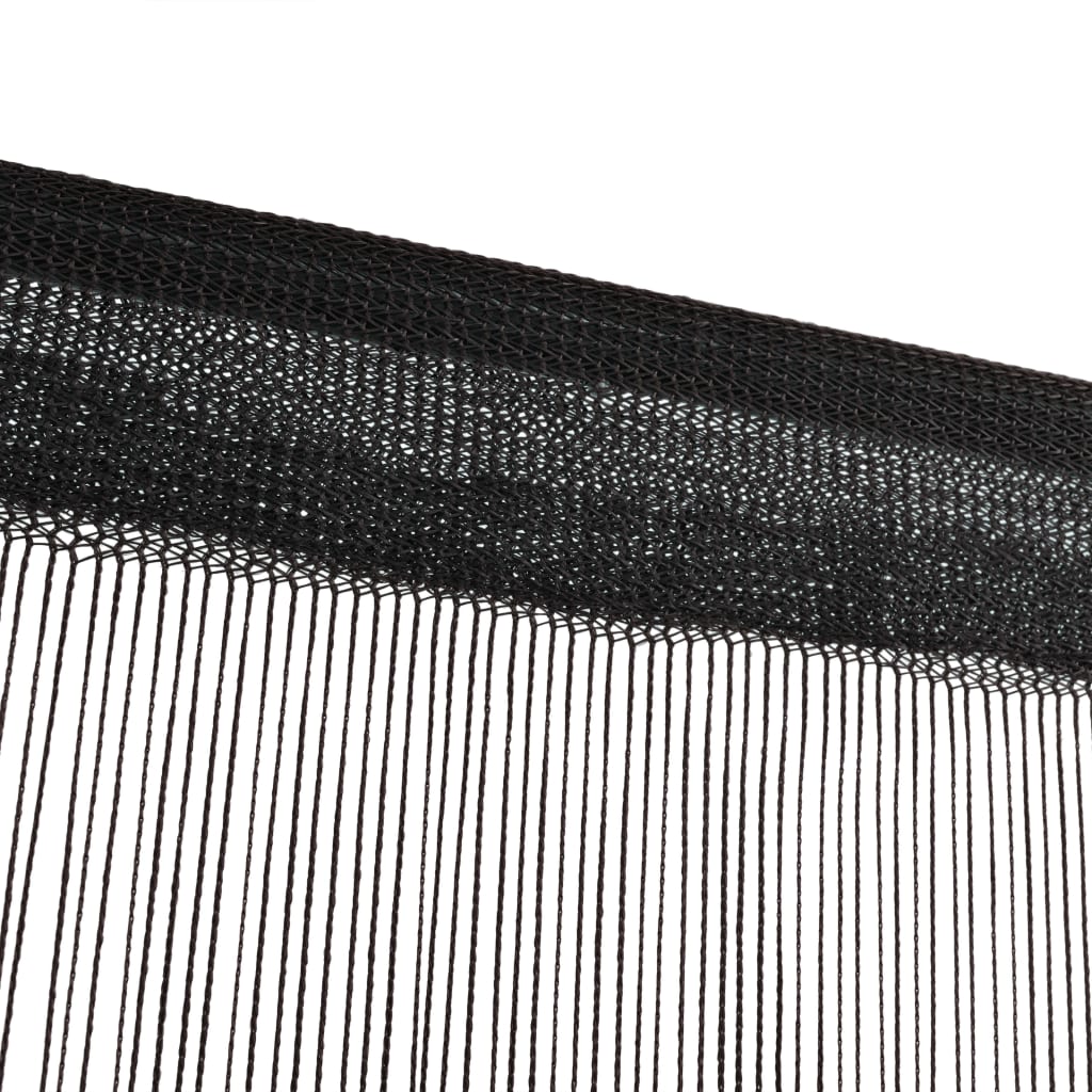 Thread curtains 2 pieces 100 x 250 cm black