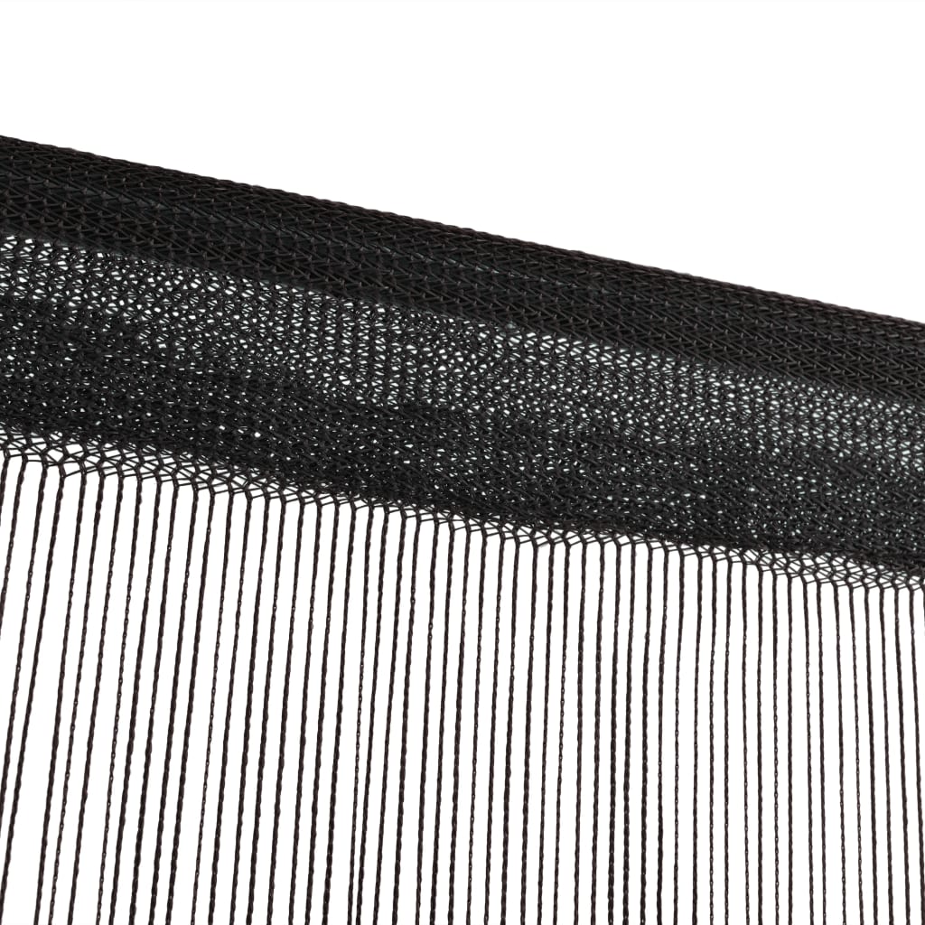 Thread curtains 2 pieces 140 x 250 cm black