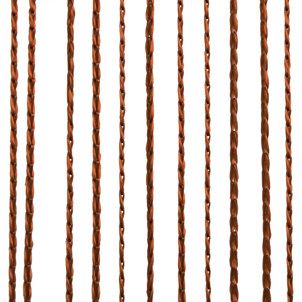 Thread curtains 2 pieces 140 x 250 cm brown