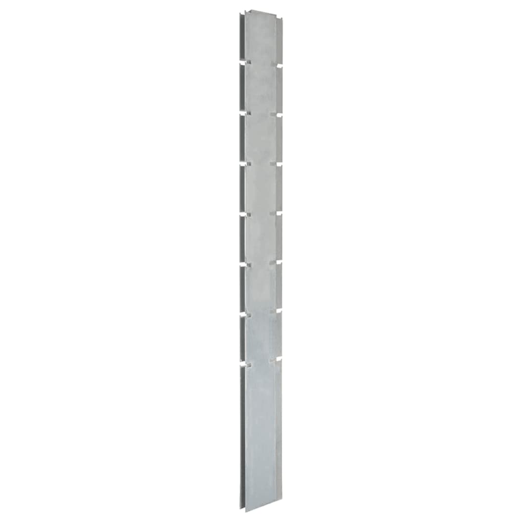 vidaXL posts for gabion fence silver 200 cm galvanized steel