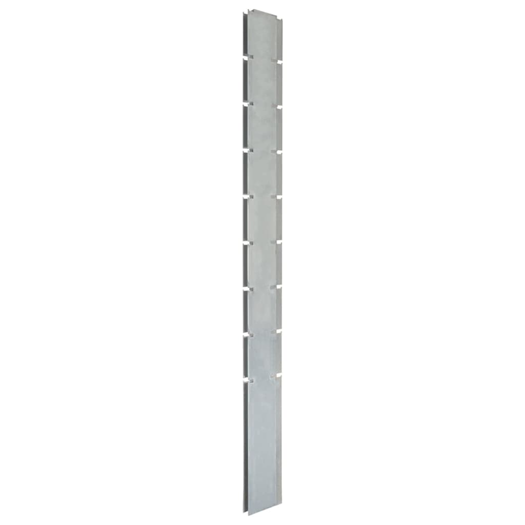 vidaXL posts for gabion fence silver 220 cm galvanized steel