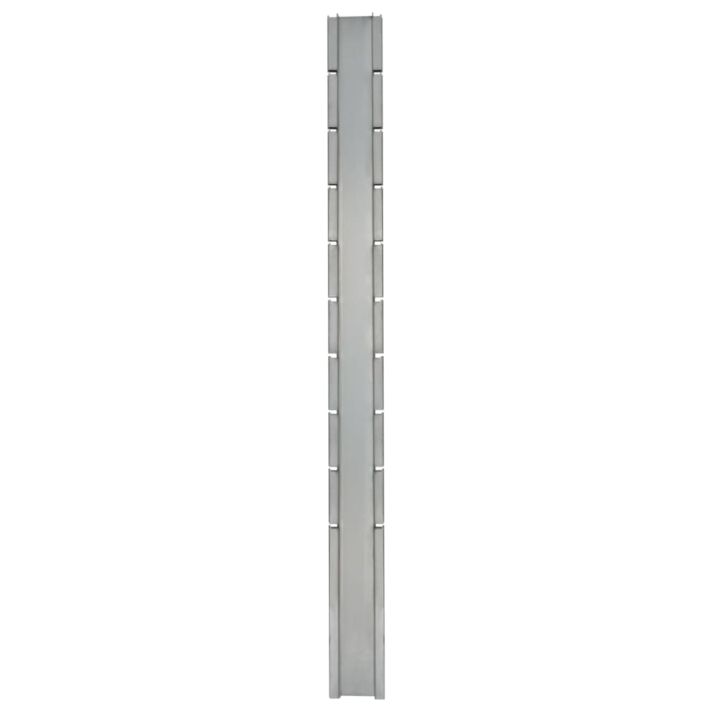vidaXL posts for gabion fence silver 240 cm galvanized steel
