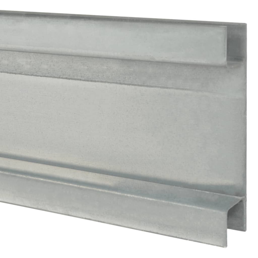 vidaXL posts for gabion fence silver 240 cm galvanized steel