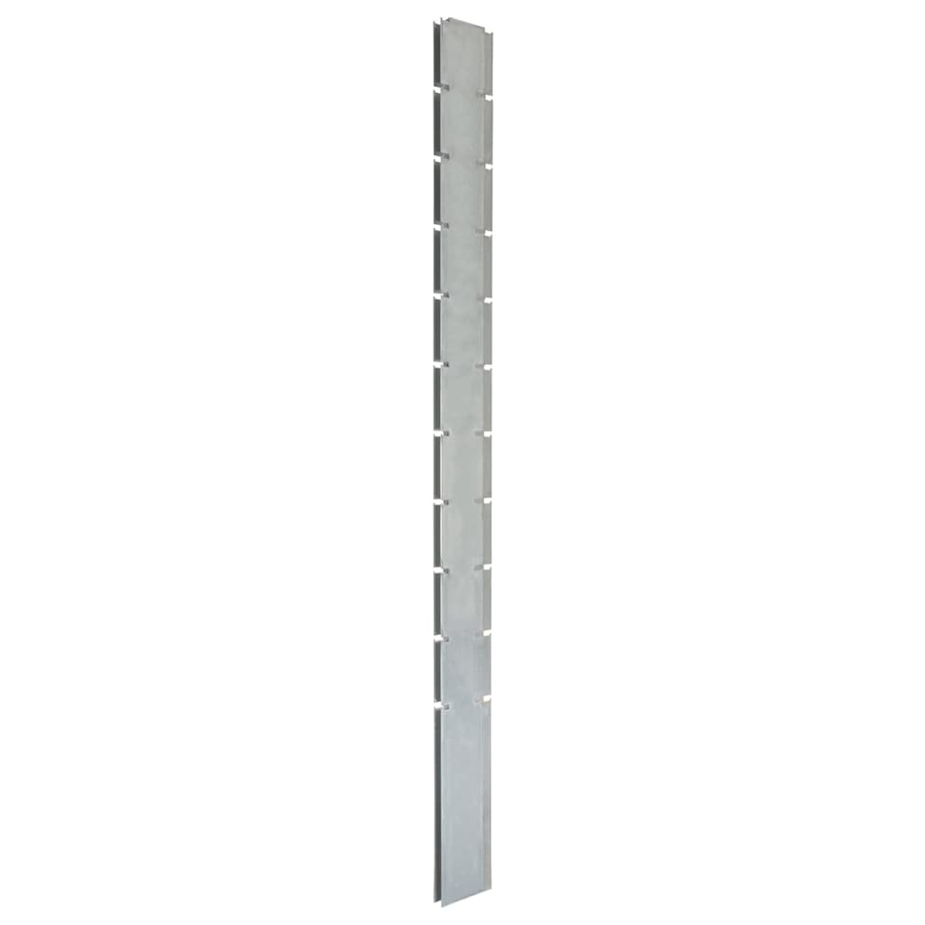 vidaXL posts for gabion fence silver 260 cm galvanized steel