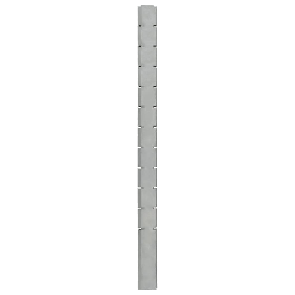 vidaXL posts for gabion fence silver 280 cm galvanized steel