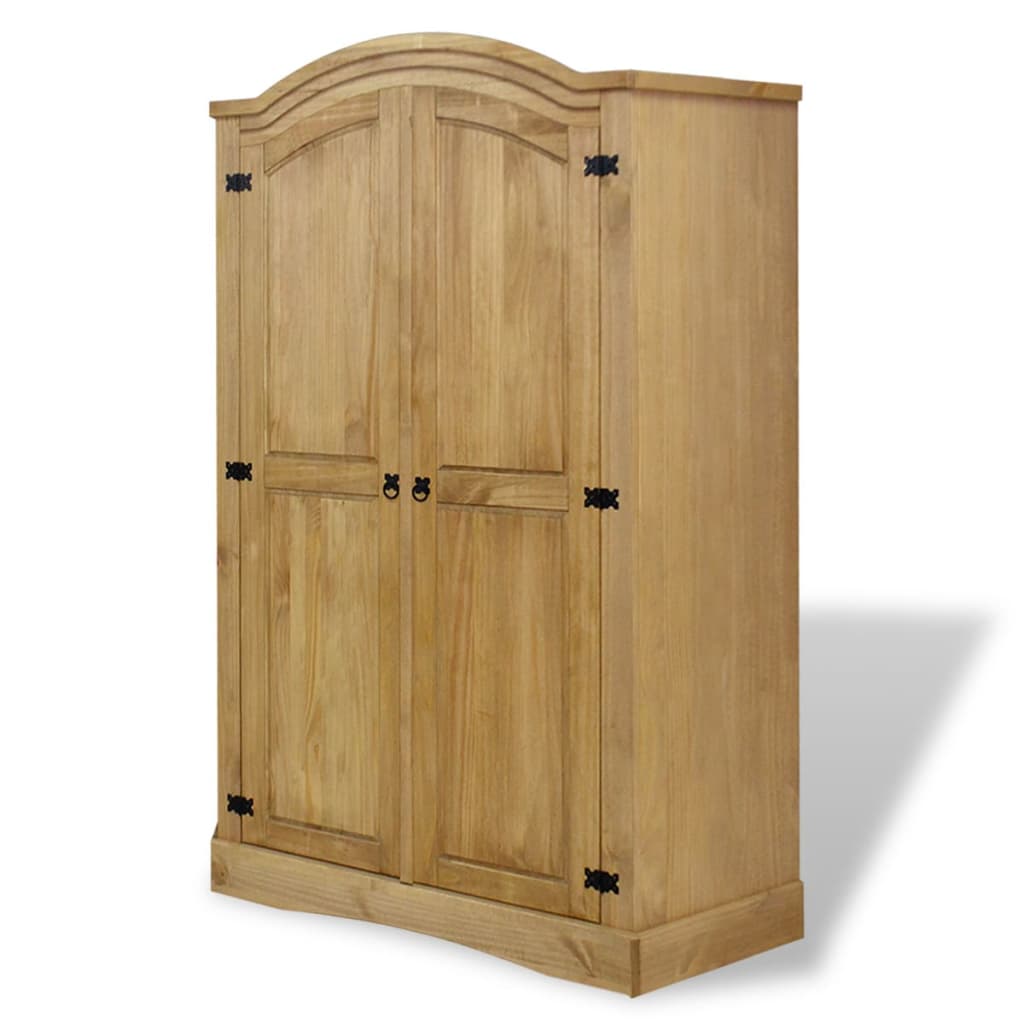 Mexico style pine wood wardrobe 2 doors