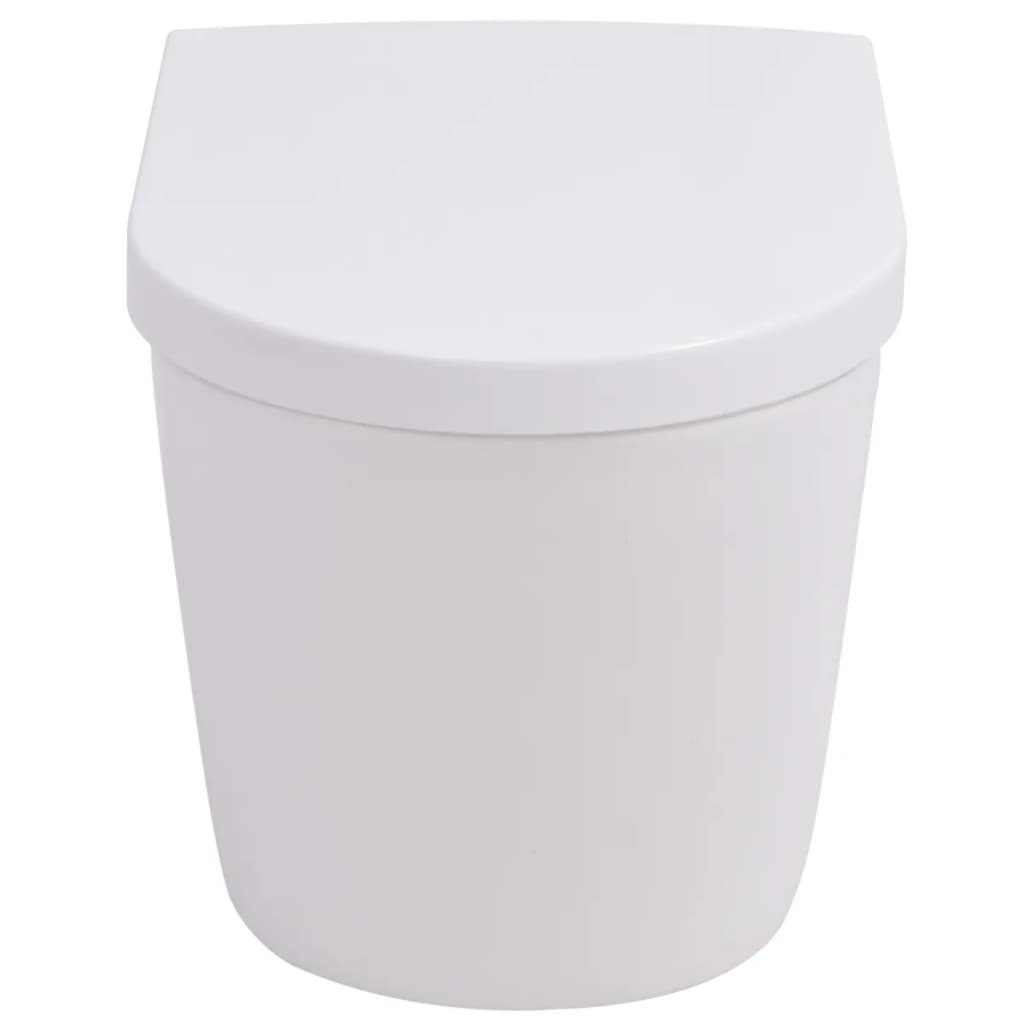 Wall-mounted toilet ceramic white