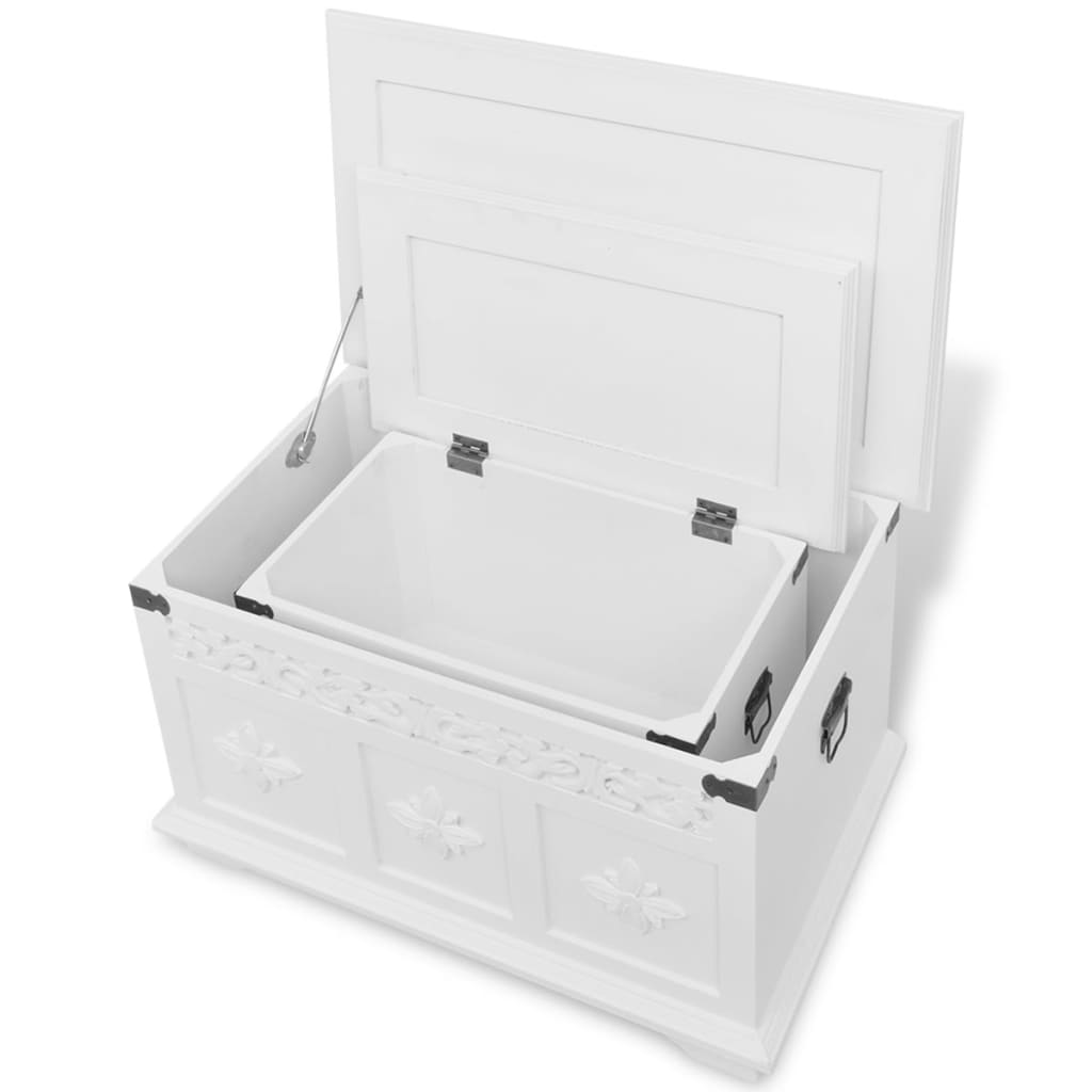 Storage chest 2 pieces white