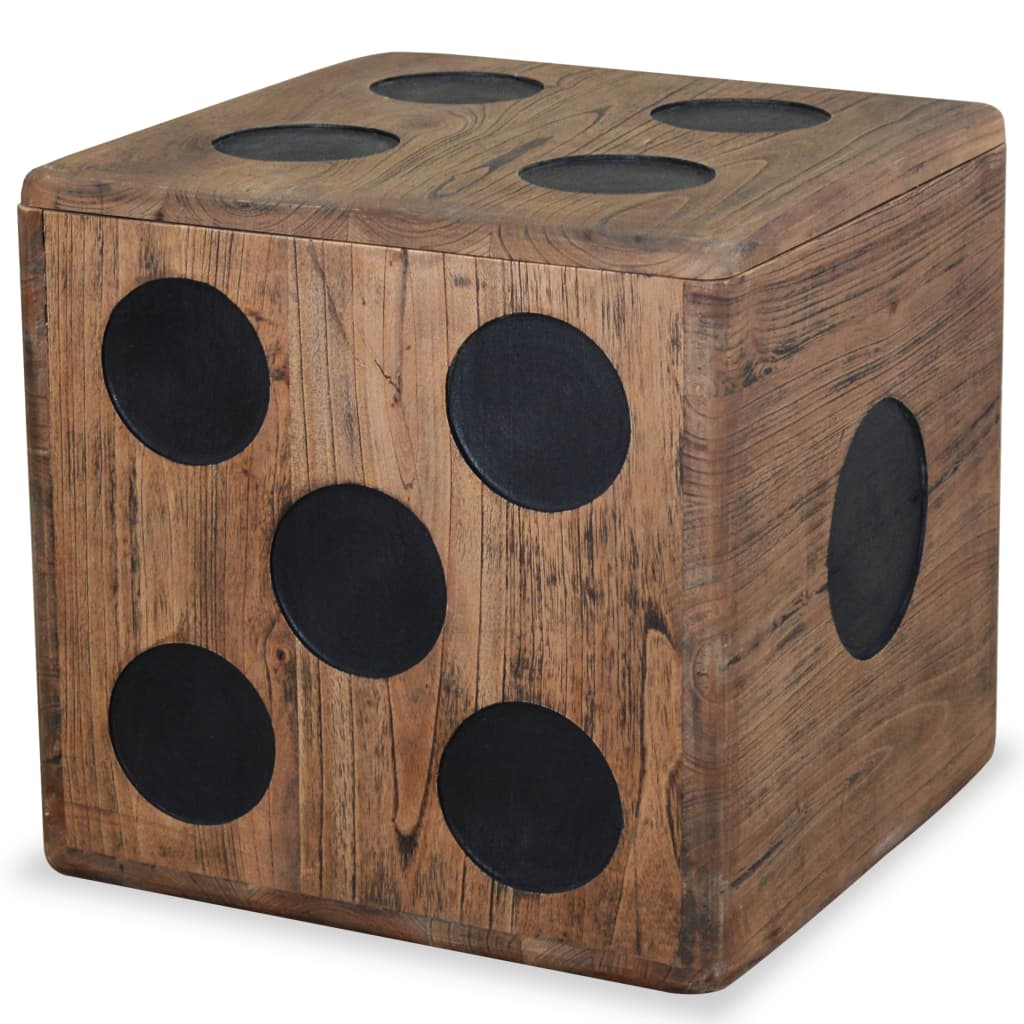Storage box Mindi wood 40 x 40 x 40 cm cube design