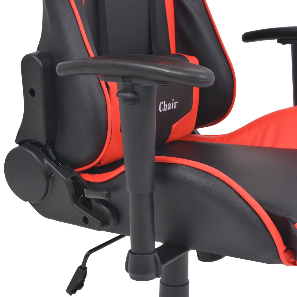 Office chair gaming chair tiltable faux leather red