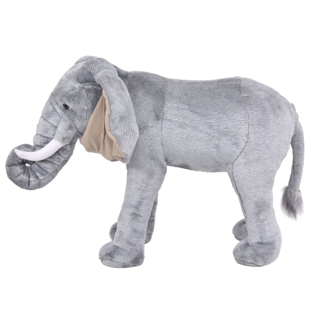 Plush toy elephant standing plush gray XXL