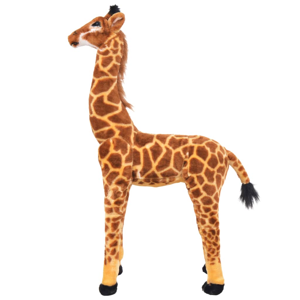 Plush toy giraffe standing plush brown and yellow XXL