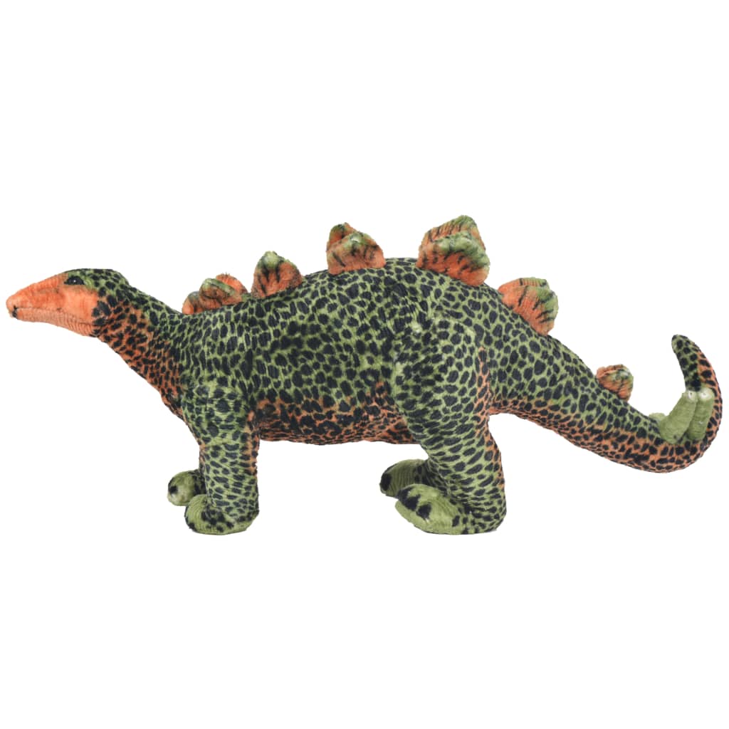 Plush toy Stegosaurus standing plush green and orange XXL