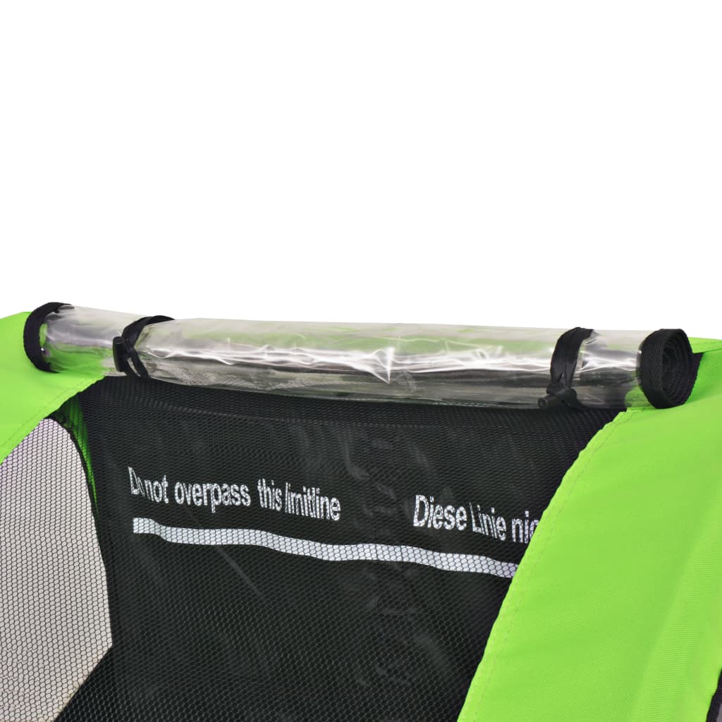Children's bicycle trailer gray and green 30 kg