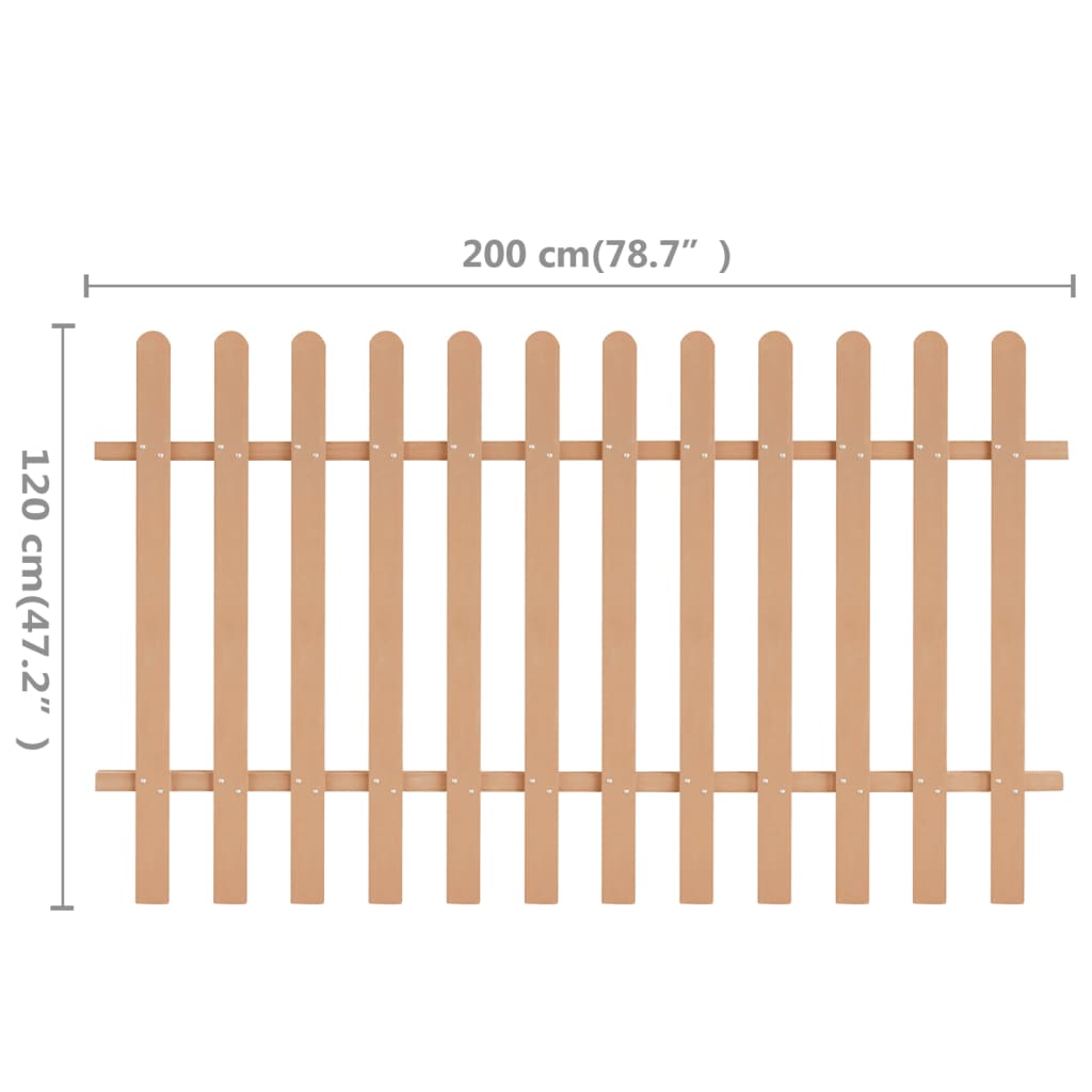 Picket fence WPC 200 x 120 cm