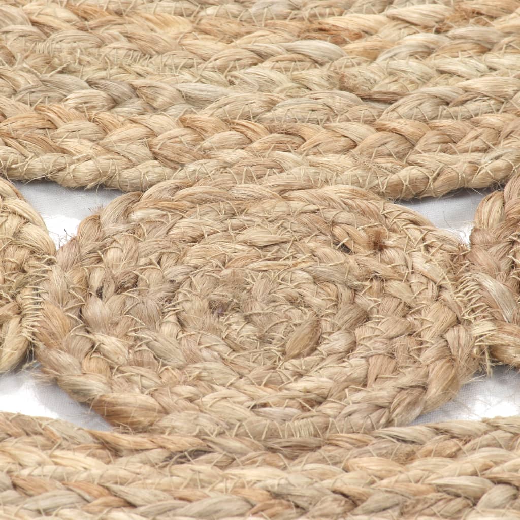 Rug braided pattern jute 120 cm round