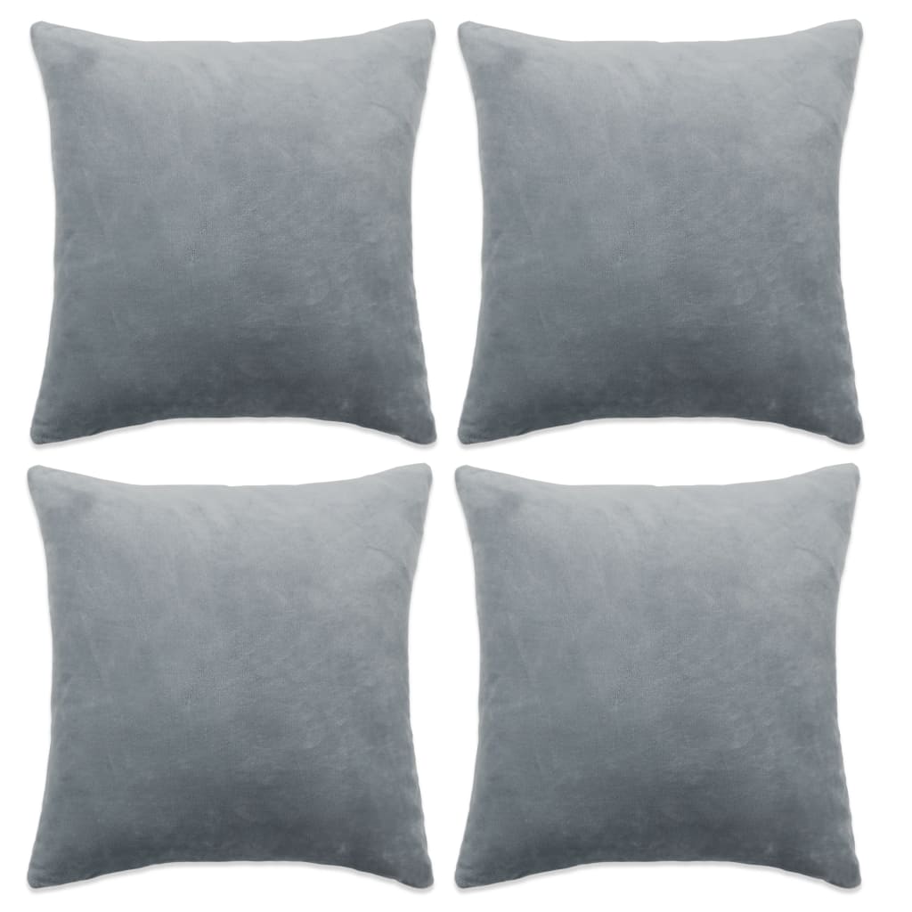 Pillowcases 4 pcs. Fabric 40x40 cm Gray