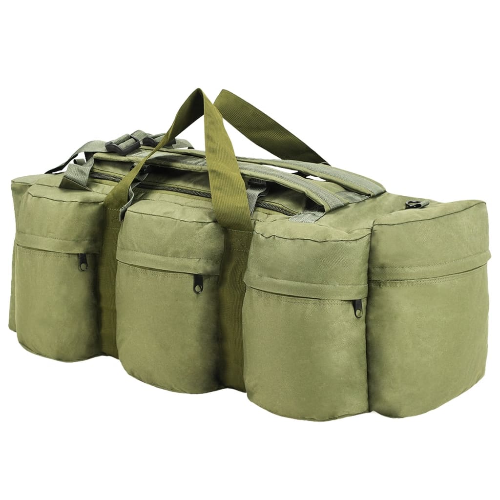 3-in-1 Army Style Duffel Bag 90L Olive Green