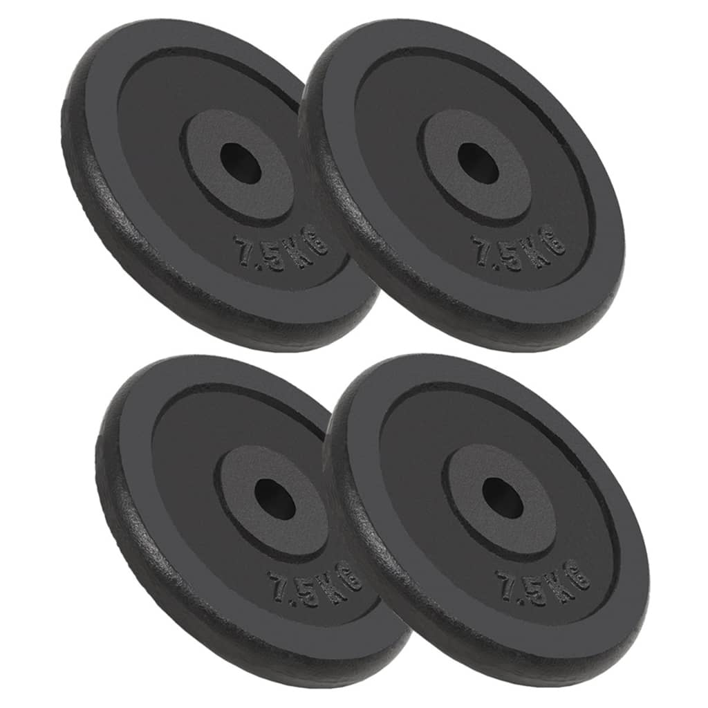 Weight plates 4 pieces 4x7.5 kg cast iron