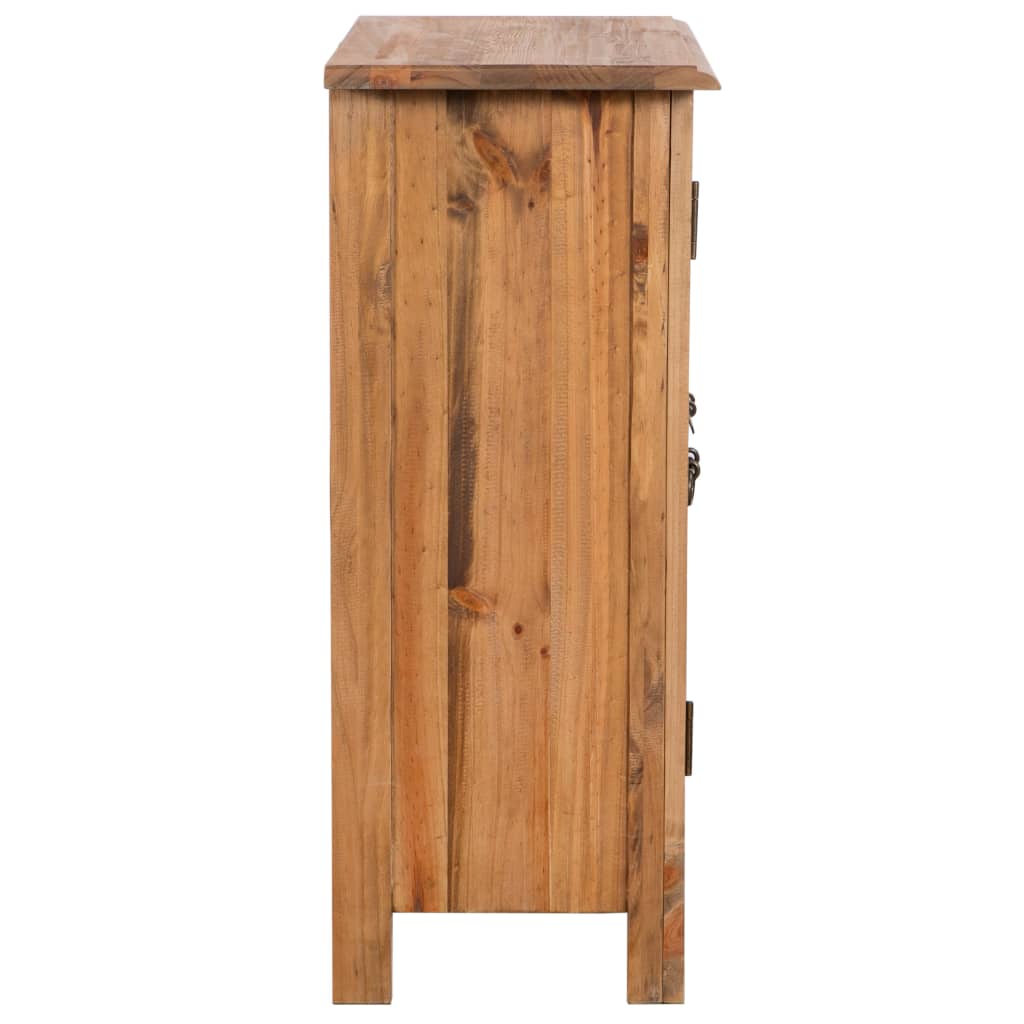 Bathroom cabinet Recycled solid pine wood 59×32×80 cm