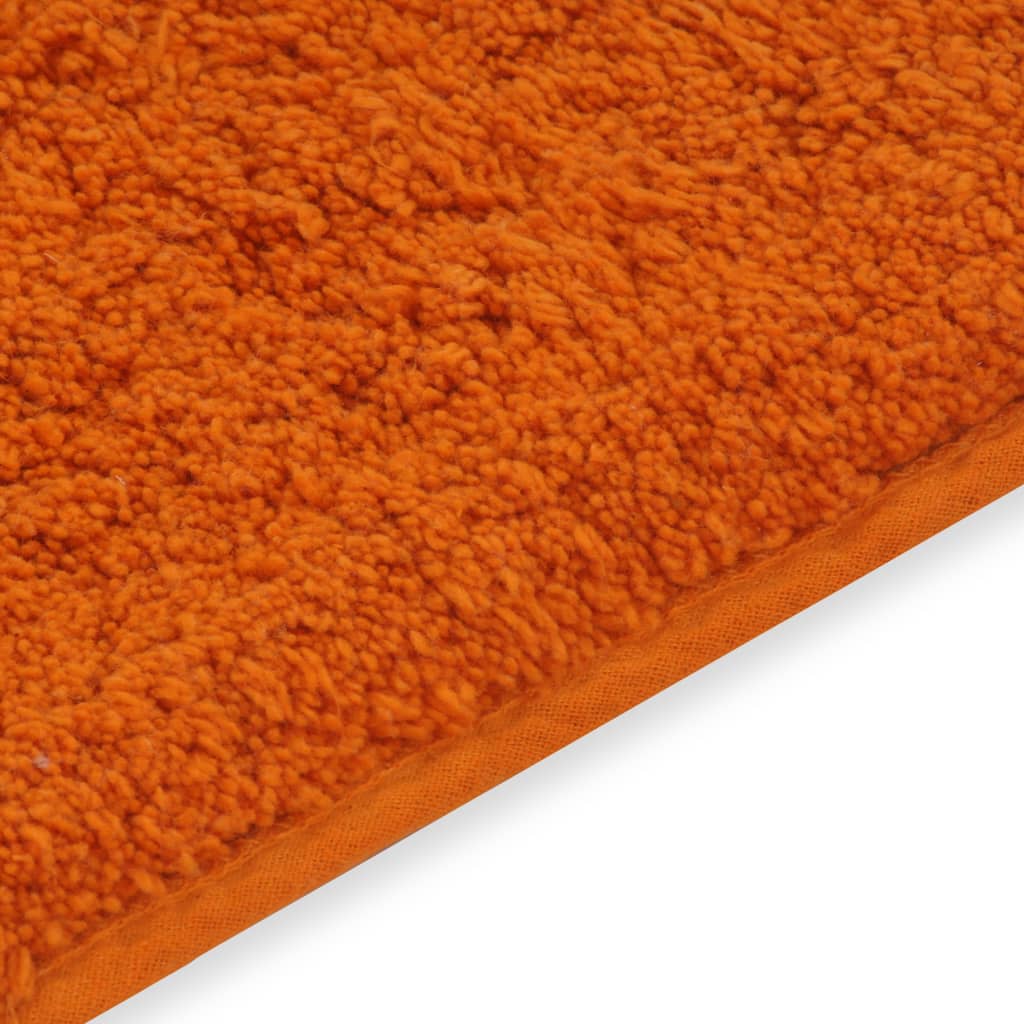 Bath mat set 2 pieces. Orange fabric