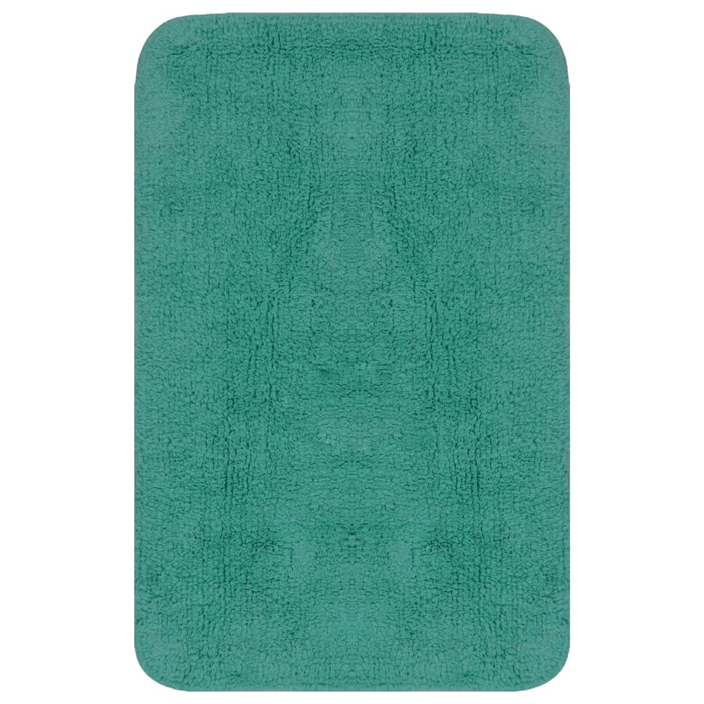 Bath mat set 2 pieces. Fabric turquoise