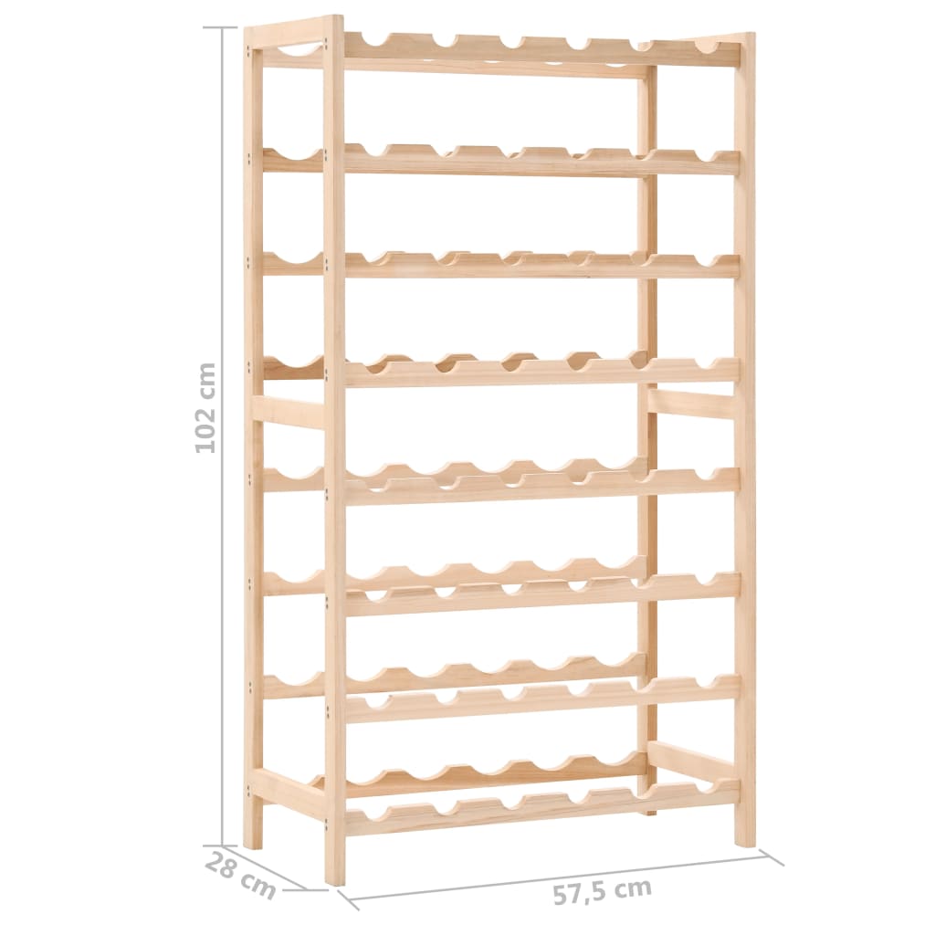 Wine rack cedar wood 57.5 x 28 x 102 cm