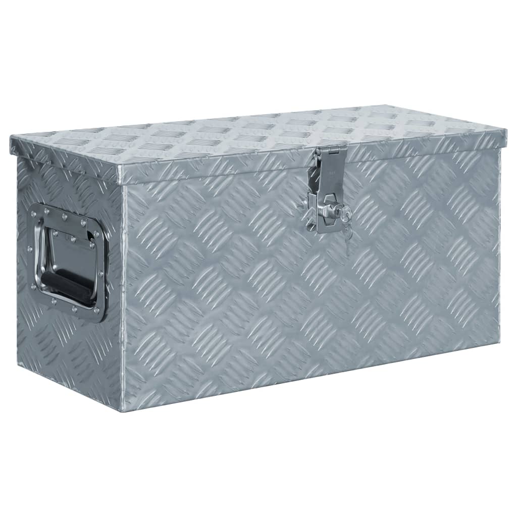 Aluminum box 61.5 x 26.5 x 30 cm silver