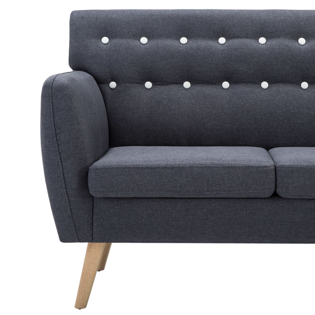 3-seater sofa fabric cover 172x70x82 cm dark gray